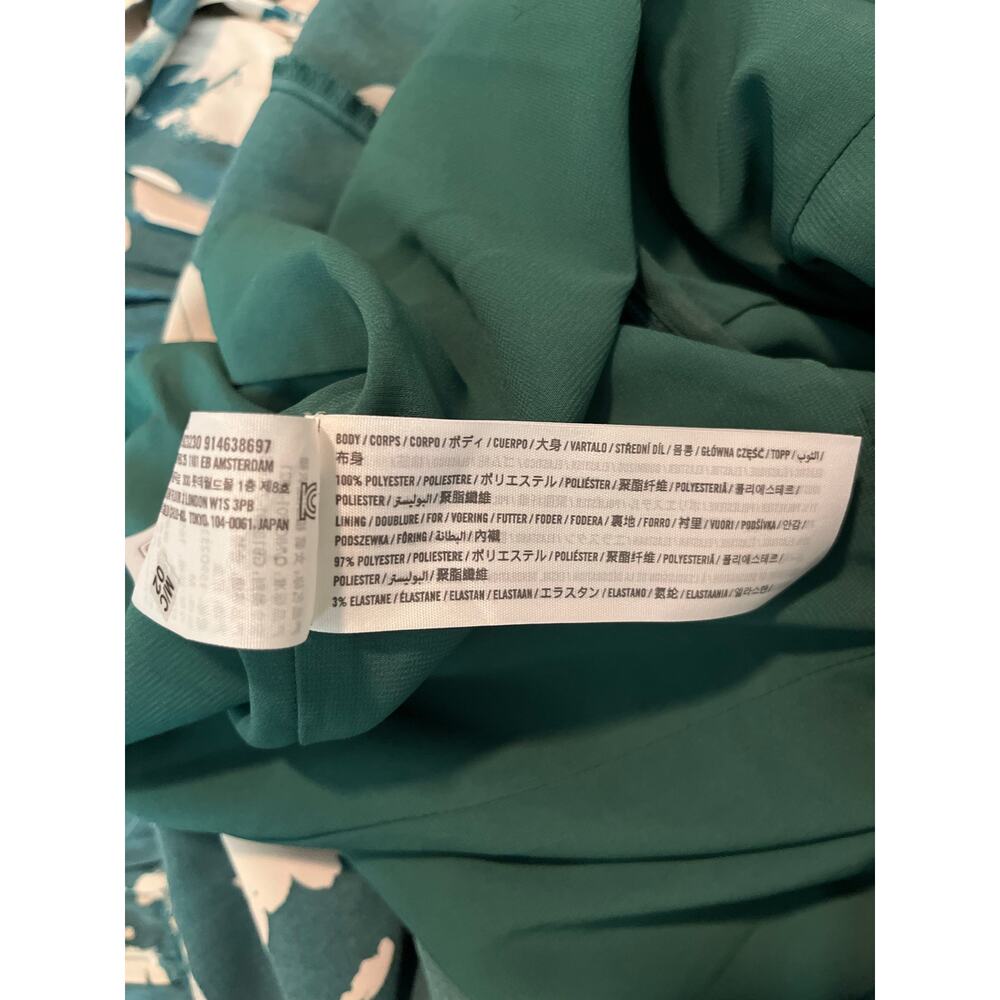 Abercrombie A&F Drama Ruffle Floral Tiered Maxi Dress Green White Medium - Picture 7 of 7